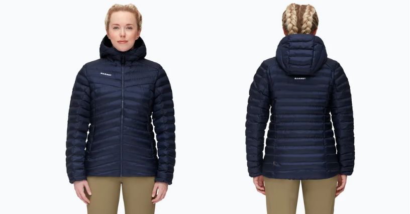 Kobieta w kurtce puchowej damskiej  Mammut Albula IN Hooded