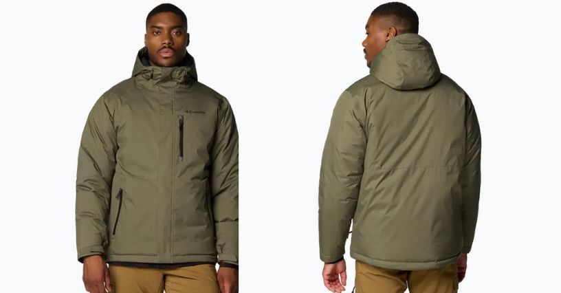 Mężczyzna w kurtce puchowej Columbia Oak Harbor II Insulated