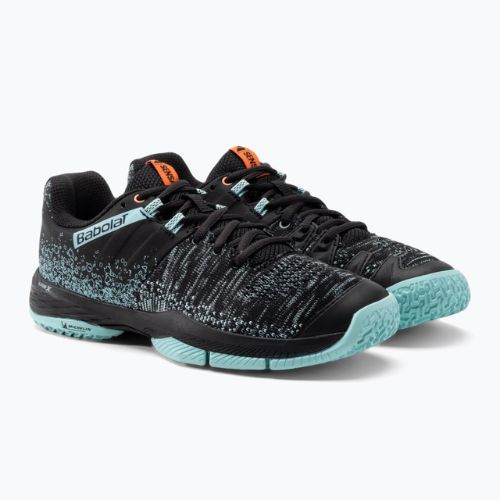 Buty do padla damskie Babolat Sensa W black/tanager turquoise