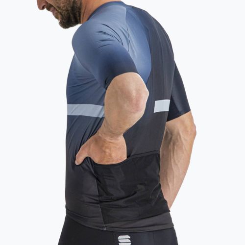 Koszulka rowerowa męska Sportful Bomber black/galaxy blue