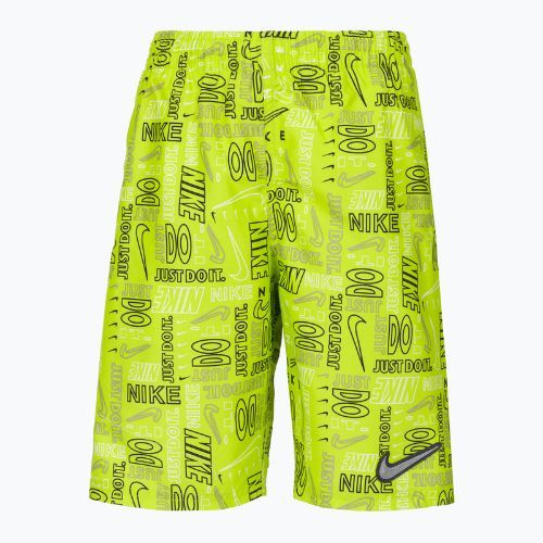 Szorty kąpielowe dziecięce Nike Logo Mashup 8" Volley atomic green