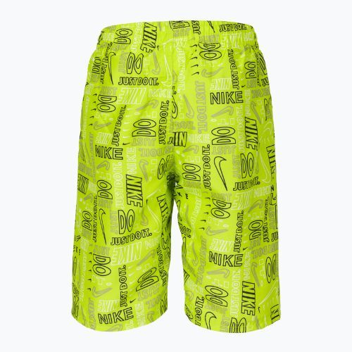 Szorty kąpielowe dziecięce Nike Logo Mashup 8" Volley atomic green