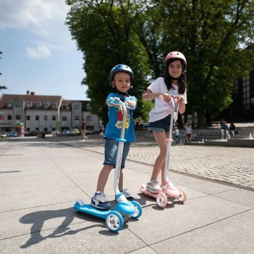 Hulajnoga trójkołowa dziecięca HUMBAKA Fun niebieska