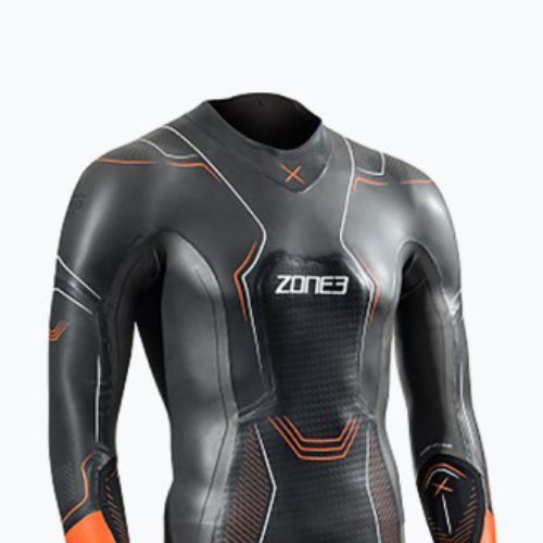 Pianka triathlonowa męska ZONE3 Vanquish-X 5 mm black/orange