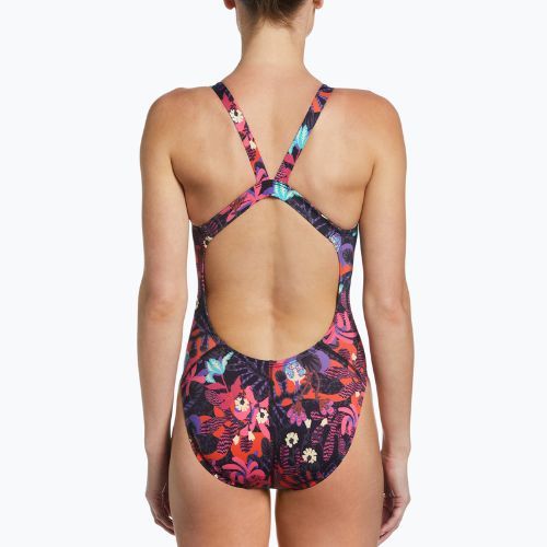 Strój pływacki jednoczęściowy damski Nike Multiple Print Fastback hyper pink