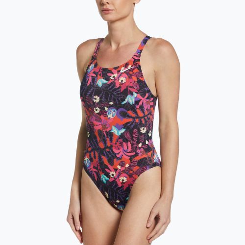 Strój pływacki jednoczęściowy damski Nike Multiple Print Fastback hyper pink