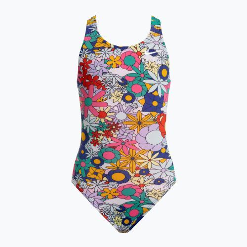 Strój pływacki jednoczęściowy dziecięcy Nike Multiple Print Fastback lapis