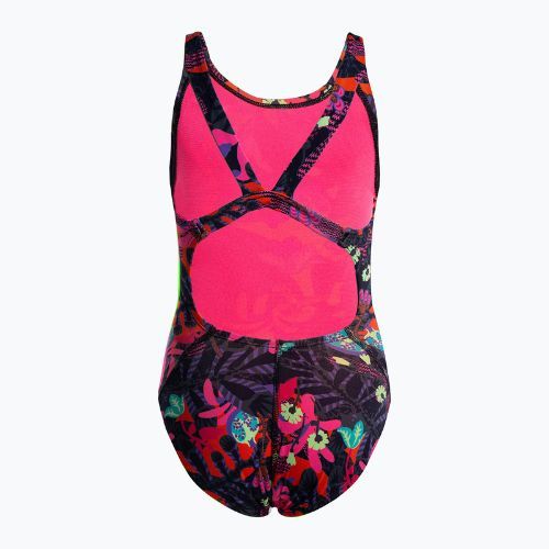Strój pływacki jednoczęściowy dziecięcy Nike Multiple Print Fastback hyper pink