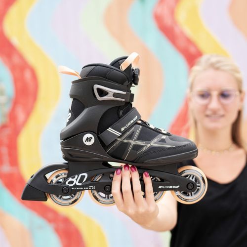 Rolki damskie K2 Alexis 80 Boa black/orange