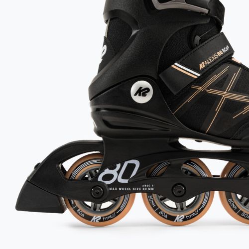 Rolki damskie K2 Alexis 80 Boa black/orange