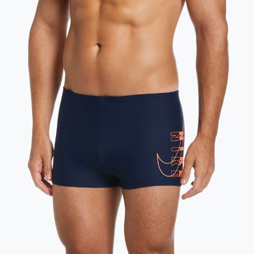 Bokserki kąpielowe męskie Nike Reflect Logo Square Leg midnight navy