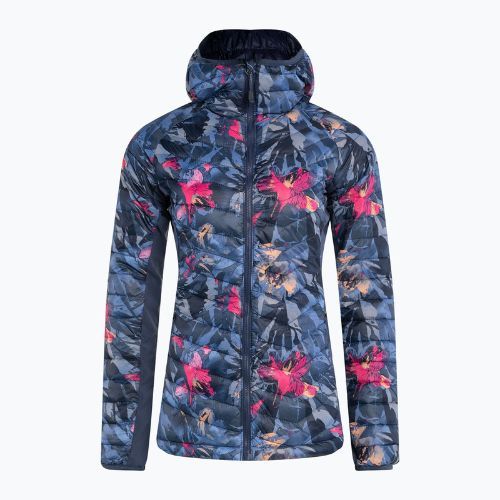 Kurtka hybrydowa damska Columbia Powder Pass Hooded nocturnal floriculture print