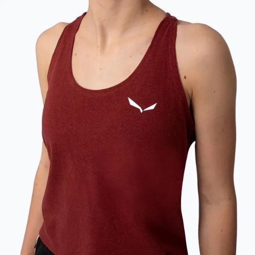 Koszulka wspinaczkowa damska Salewa Lavaredo Hemp Crop Tank syrah