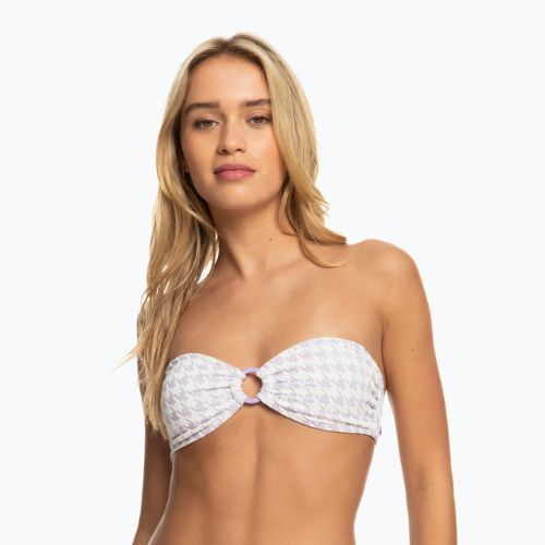 Góra od stroju kąpielowego ROXY Check It Bandeau purple rose