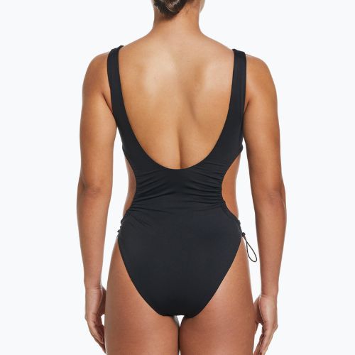 Strój pływacki jednoczęściowy damski Nike Wild Cutout black