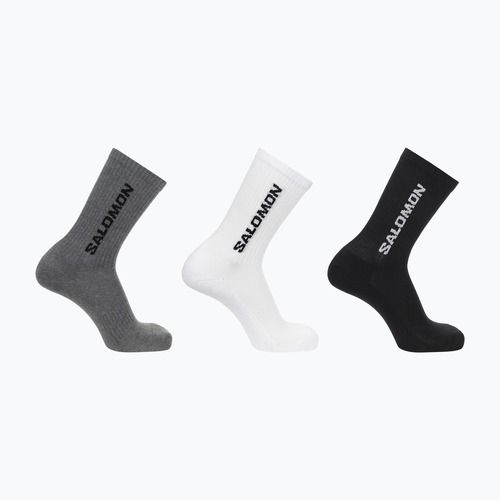 Skarpety Salomon Everyday Crew 3 pary black/white/med grey