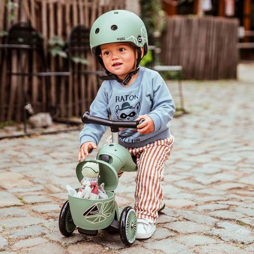 Kask dziecięcy Scoot & Ride XXS-S green lines