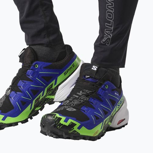Buty do biegania męskie Salomon Spikecross 6 GTX black/surf the web/green gecko
