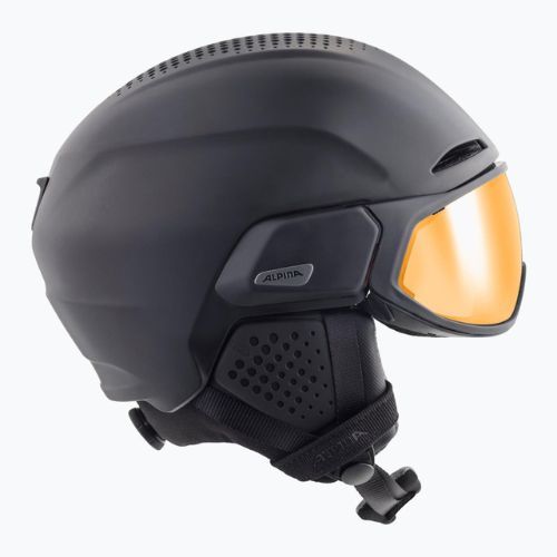 Kask narciarski Alpina Alto Q-Lite black matt/gold mirror