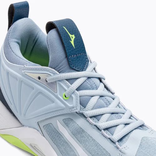 Buty do siatkówki damskie Mizuno Wave Momentum 2 heather/white/neo lime