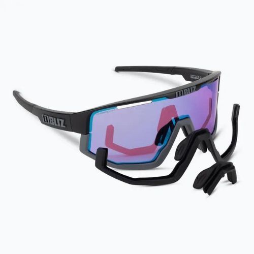 Okulary przeciwsłoneczne Bliz Fusion Nano Optics Nordic Light matt black/ begonia/ violet blue multi