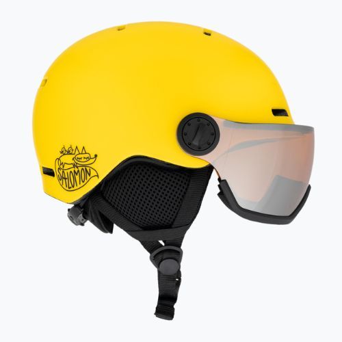 Kask narciarski dziecięcy Salomon Orka Visor vibrant yellow