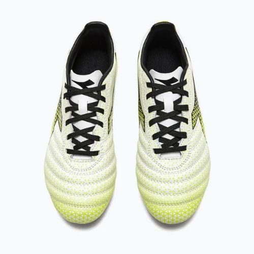 Buty piłkarskie dziecięce Diadora Brasil Elite GR LT LPU Y white/black/fluo yellow