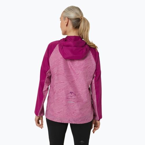 Kurtka do biegania damska ASICS Fujitrail Packable soft berry/blackberry