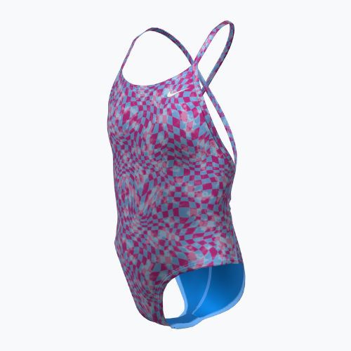 Strój pływacki jednoczęściowy dziecięcy Nike Hydrastrong Charms Multi Print Lace Up Back blue
