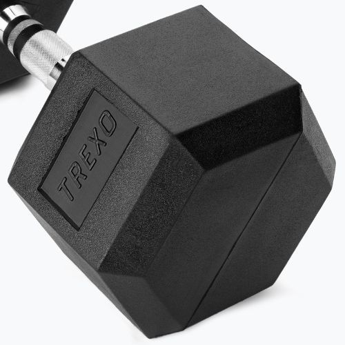 Hantel ogumowany XTREXO Hex 35 kg