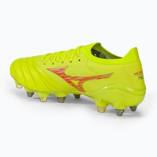 Buty piłkarskie męskie Mizuno Morelia Neo IV Β Japan Mix safety yellow/flery coral 2/safety yellow