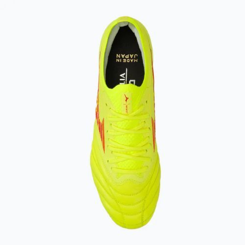 Buty piłkarskie męskie Mizuno Morelia Neo IV Β Japan Mix safety yellow/flery coral 2/safety yellow