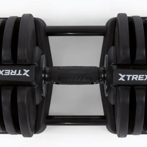 Hantel/sztanga 2w1 XTREXO TRX-ABD40 1-40 kg czarna/pomarańczowa