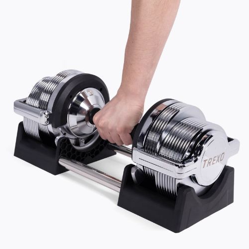 Hantel regulowany XTREXO TRX-AD32C 3-32 kg srebrny