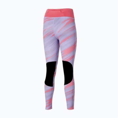 Legginsy do biegania damskie Mizuno 7/8 Printed pastel lilac