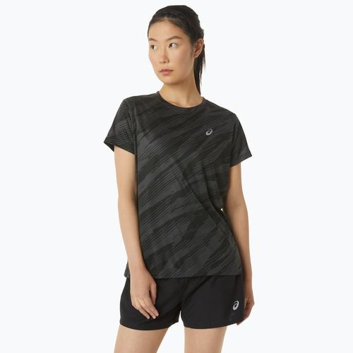 Koszulka do biegania damska ASICS Core All Over Print graphite grey/performance black