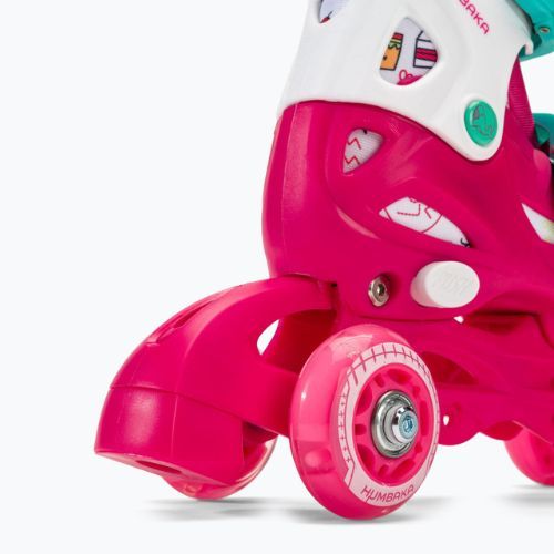 Rolki dziecięce HUMBAKA Starjet LED 3w1 różowy