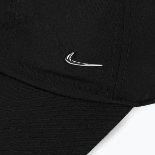 Czapka z daszkiem Nike Dri-Fit Club Unstructured Metal Swoosh black/metallic silver