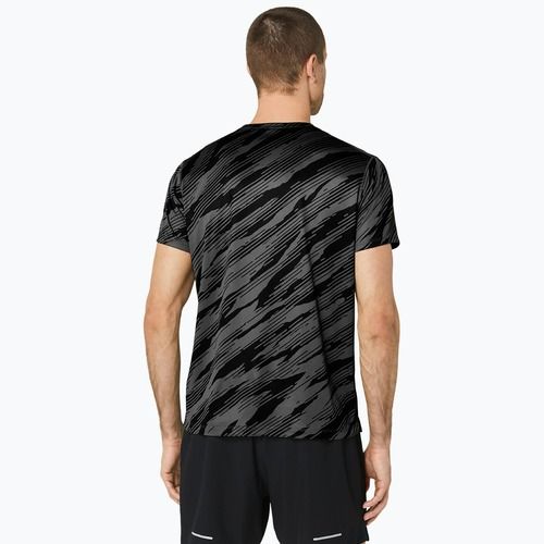 Koszulka do biegania męska ASICS All Over Print Top graphite grey/performance black