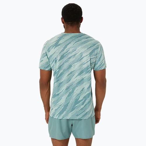 Koszulka do biegania męska ASICS All Over Print Top light celadon/celadon