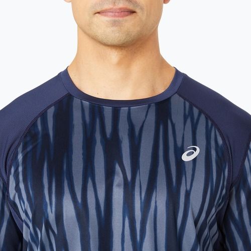 Koszulka do biegania męska ASICS Road All Over Print Top blue expanse/midnight