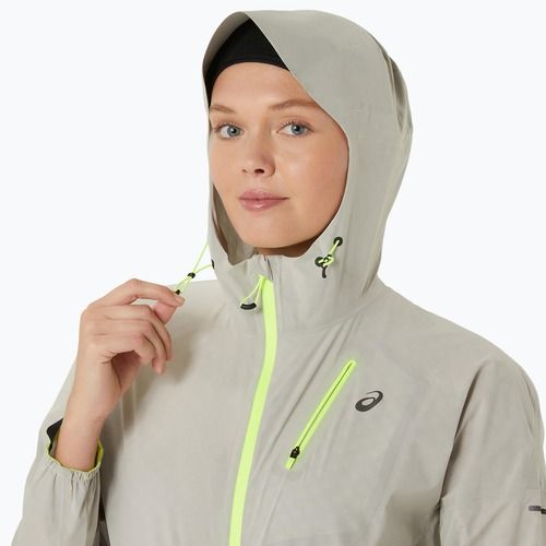 Kurtka do biegania damska ASICS Fujitrail Waterproof oatmeal