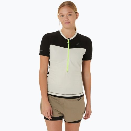 Koszulka do biegania damska ASICS Fuijtrail Top oatmeal/performance black