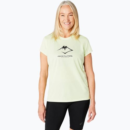 Koszulka do biegania damska ASICS Fujitrail Logo cool matcha