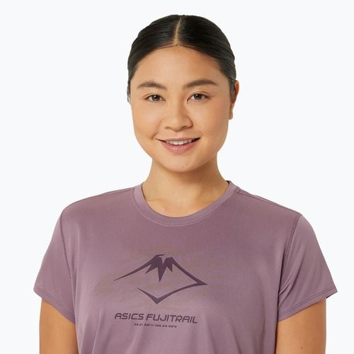 Koszulka do biegania damska ASICS Fujitrail Logo dusty mauve