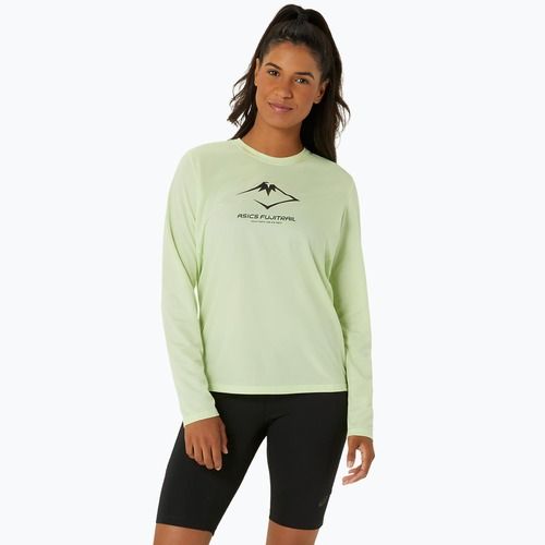 Longsleeve do biegania damski ASICS Fujitrail Logo cool matcha