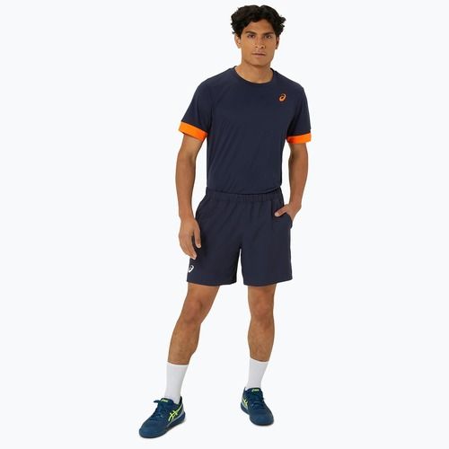 Koszulka tenisowa męska ASICS Court SS Top midnight/shocking orange