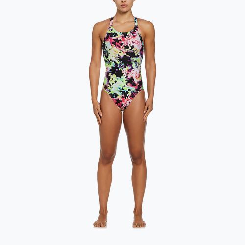Strój pływacki jednoczęściowy damski Nike Hydrastrong Multi Print Fastback rainbow