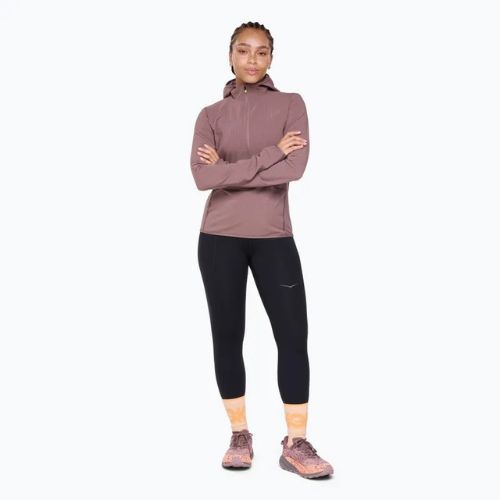 Bluza do biegania damska HOKA Sky Glow Half Zip smokey quartz