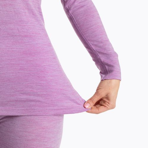 Komplet bielizny termoaktywnej damskiej WOOLCANO Merino  100% SET0543 fioletowy